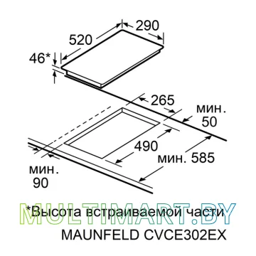 Электрическая варочная панель MAUNFELD CVCE302EXBK картинка 7
